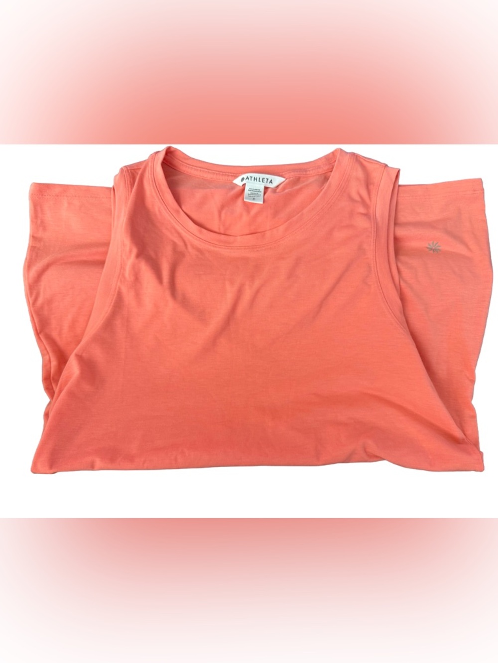 Athleta Coral Sleeveless Tank Top Athletic Workout Shirt Size Small